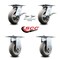 Service Caster 6 Inch Thermoplastic Rubber Caster Brakes/Swivel Locks and 2 Rigid SCC, 2PK SCC-35S620-TPRBD-SLB-BSL-2-R-2 - alternate 4